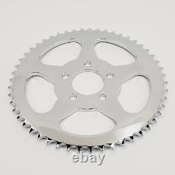 51 Tooth Belt-To-Chain Drive Conversion 5-Spoke Rear Chrome Sprocket with 9.8MM