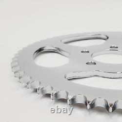 51 Tooth Belt-To-Chain Drive Conversion 5-Spoke Rear Chrome Sprocket with 9.8MM