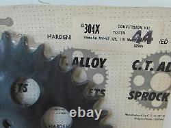 C. T. Alloy 44t Sprocket Conversion Kit(520) Fits Yamaha Mx125-175 Yz125 (2634)
