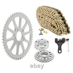 Chain Drive Conversion Kit Front Rear Sprocket for Harley Dyna Wide Glide FXDWG
