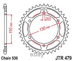 DID Black X-Ring Chain & JT Sprockets 530 Conversion for Yamaha YZF-R6 5SL 03-05