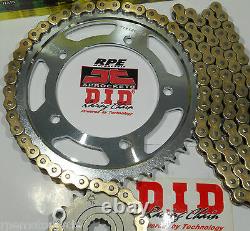 DUCATI M900'94/99 DID 525 GOLD CHAIN AND SPROCKETS KIT Premium 525 Conversion