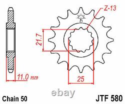 JT Z3 Black X-Ring Chain & Sprockets 530 Conversion for Yamaha YZF-R6 5MT 01-02