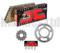JT Z3 Gold X-Ring Chain & Sprockets 530 Conversion for Yamaha YZF-R6 5EB 99-00