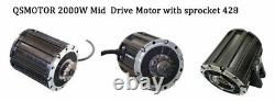 QSMOTOR 2000W Mid drive motor with controller and kits for electric Dirt bike