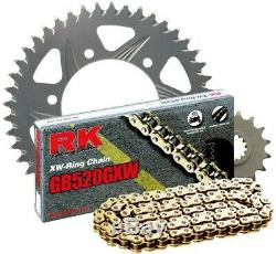 RK 3106-078RG Vortex Sprocket GB520GXW Gold Chain 520 Race Conversion Kit GSXR