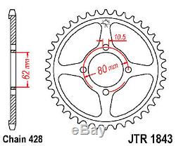 Rear 14 Wheel Conversion Kit Sprocket Bearings for Yamaha TTR125 00-01 to 02-Up