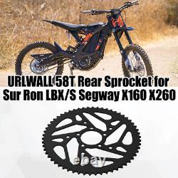 Rear Sprocket 58T For Surron Light Bee X Segway X160 X260 Black CNC For Sur-Ron