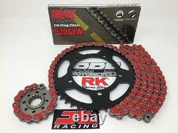 Red 2008-16 GSX650F RK GXW 520 Conversion Chain and Sprockets Kit