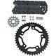 Vortex Hfrs Hyper Fast 520 Street Conversion Chain & Sprocket Kit Black #ck6413