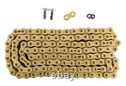 Fermetures Éclair Custom Chain Conversion Kit Black Sprocket Gold O-ring Harley Dyna 06-17