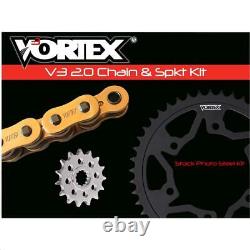 Kit de chaîne et de pignon de conversion de rue Vortex HFRS Hyper Fast 520 en or #CKG6463