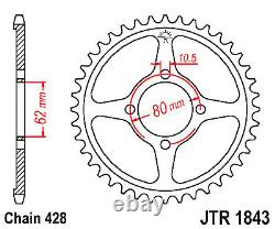 Kit de conversion de roue arrière à 16 roues avec roulements de pignon pour Yamaha TTR125 00-01 à partir de 02