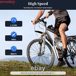 Kit de conversion de vélo motorisé avec moteur à essence de 100CC à 2 temps avec démarrage au pédalier