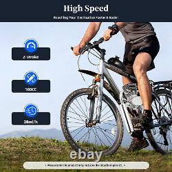 Kit de conversion de vélo motorisé avec moteur à essence de 100CC à 2 temps et démarrage par pédale