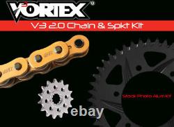 Vortex Ckg6450 Hfra Hyper Fast 520 Chaîne De Conversion Et Pignon Kit Or